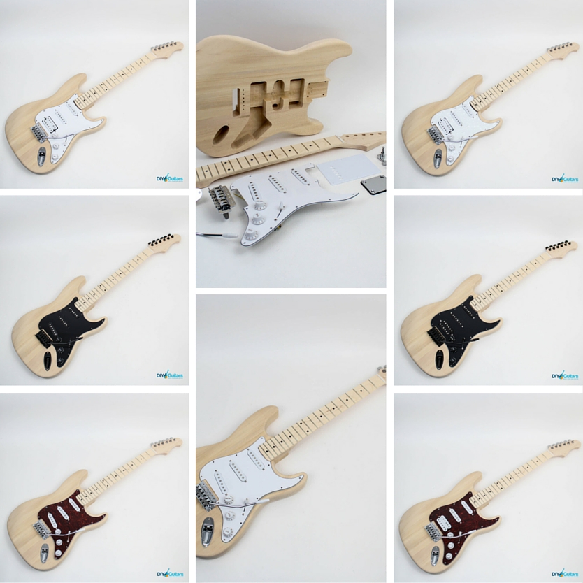 Fender Stratocaster DIY Electric Guitar Kit Maple fretboard variations