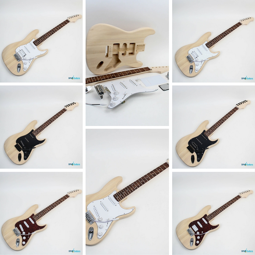 Fender Stratocaster DIY Electric Guitar Kit Rosewood fretboard variations